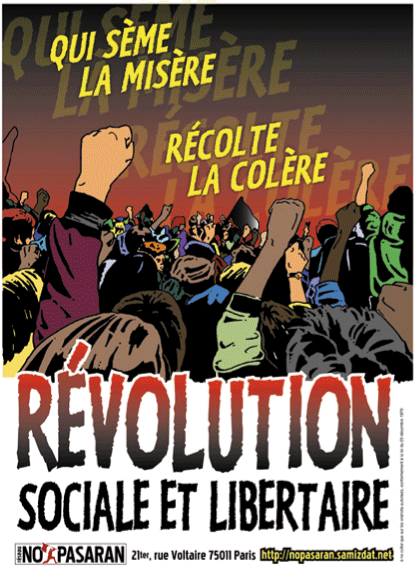 Affiche révolution sociale et libertaire