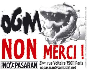 Autocollant OGM