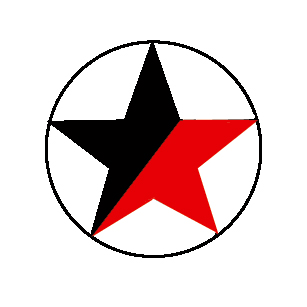 Badge Etoile Noir/rouge