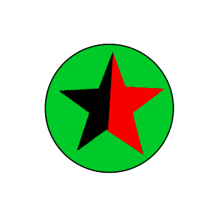 Badge Noir/rouge/Vert